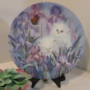 Petal Pals Collection Lily Chang Cat Garden Butterfly Collector Plates